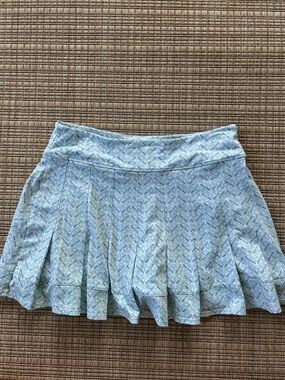 Southern Tide Light Blue Geometric Skort, Size small